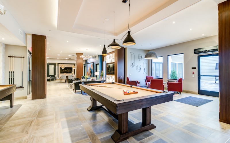 lounge with pool table