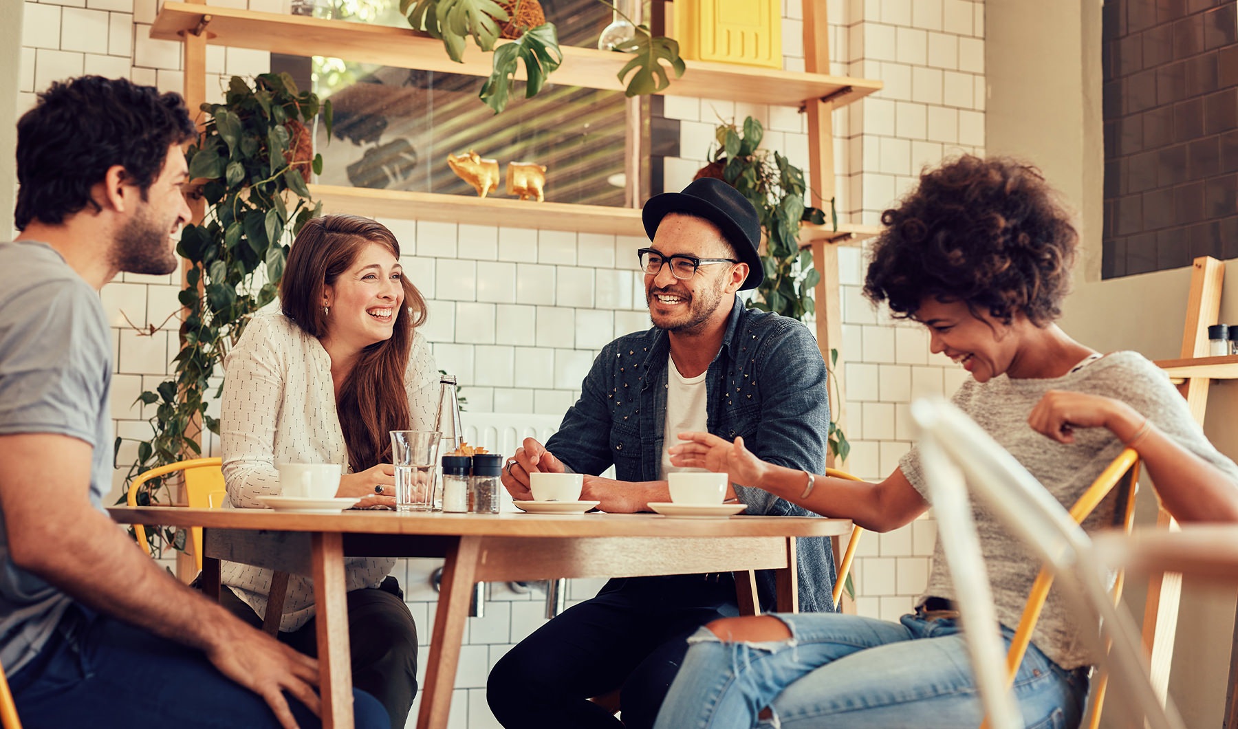 Make Cornerstone Yorkshire Your Home Friends having coffee at a cafΓ©